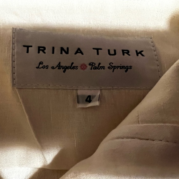 Linen blend top by Trina Turk- size 4 - Picture 3 of 5